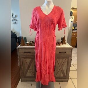 Exclusively for casual living peachy colored maxi dress